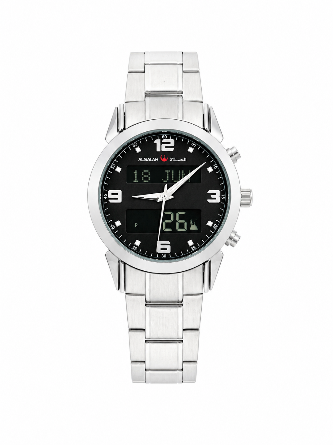Al Salah Dual Time Analog and Digital Watch