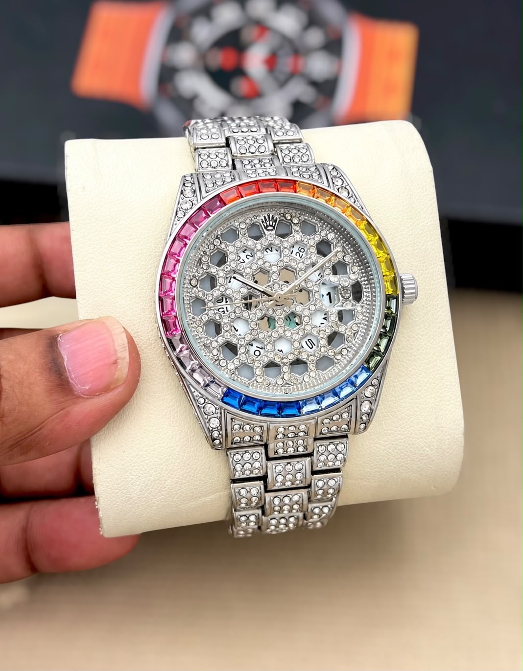 Rolex Stone Studd Watch for Mens